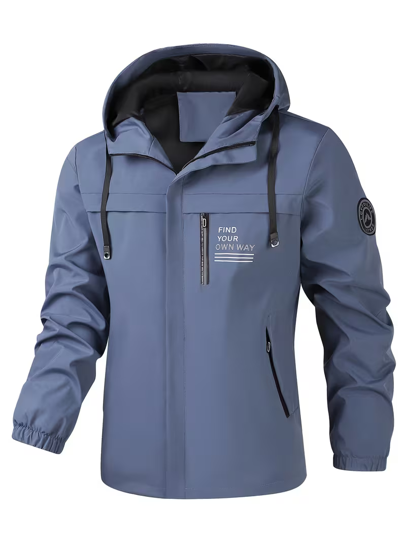 Men's Relaxed Lightweight Hooded Windbreaker