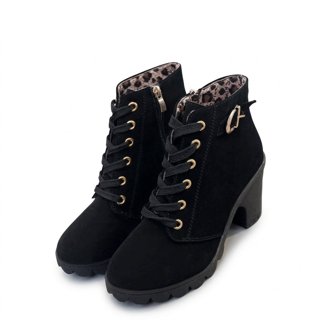 Women's Charming Heeled Platform Ankle Boots
