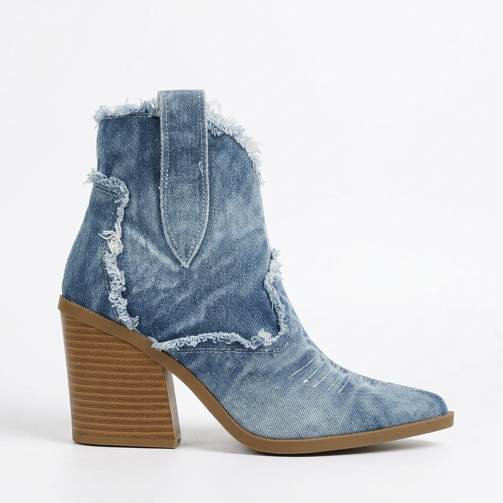Women's Chic Heeled Cowboy Ankle Boots
