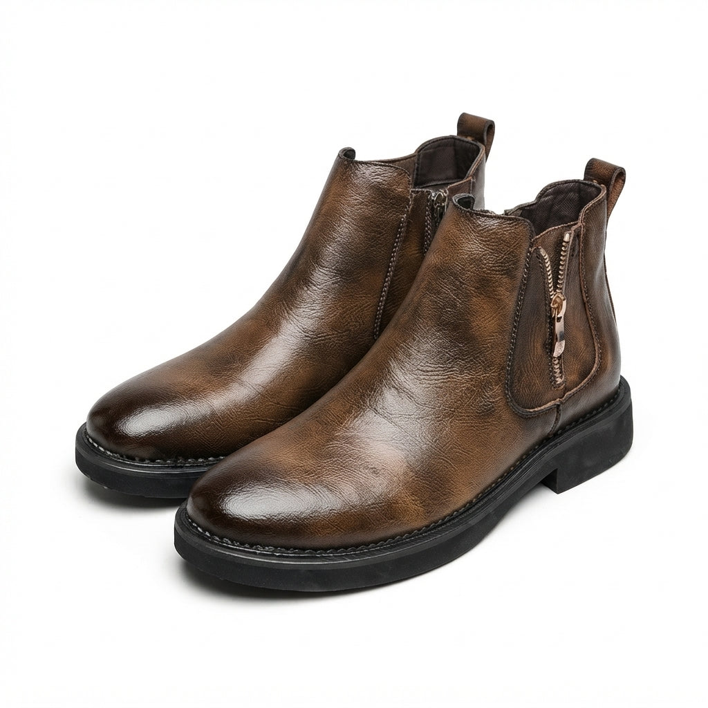 Men's Refined Leather Ankle Boots