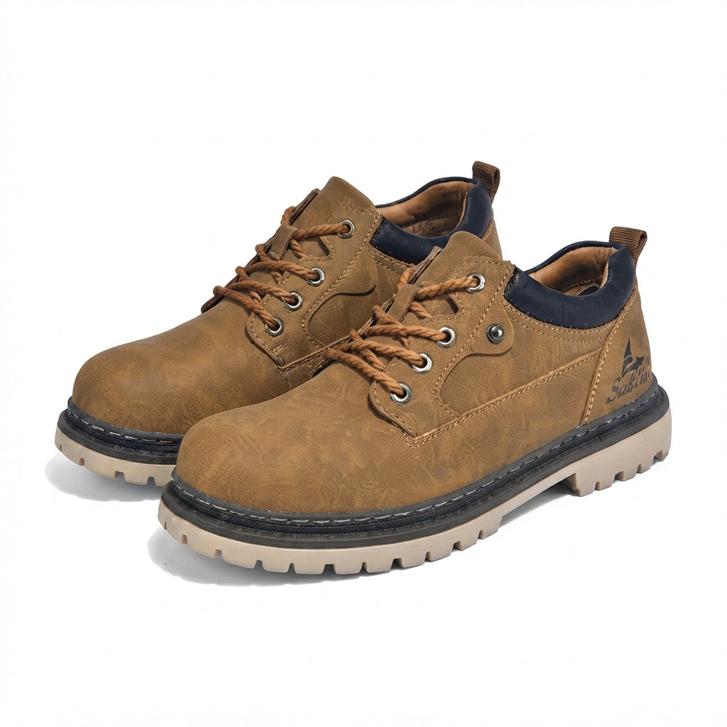 Men's Rugged Leather Combat Boots