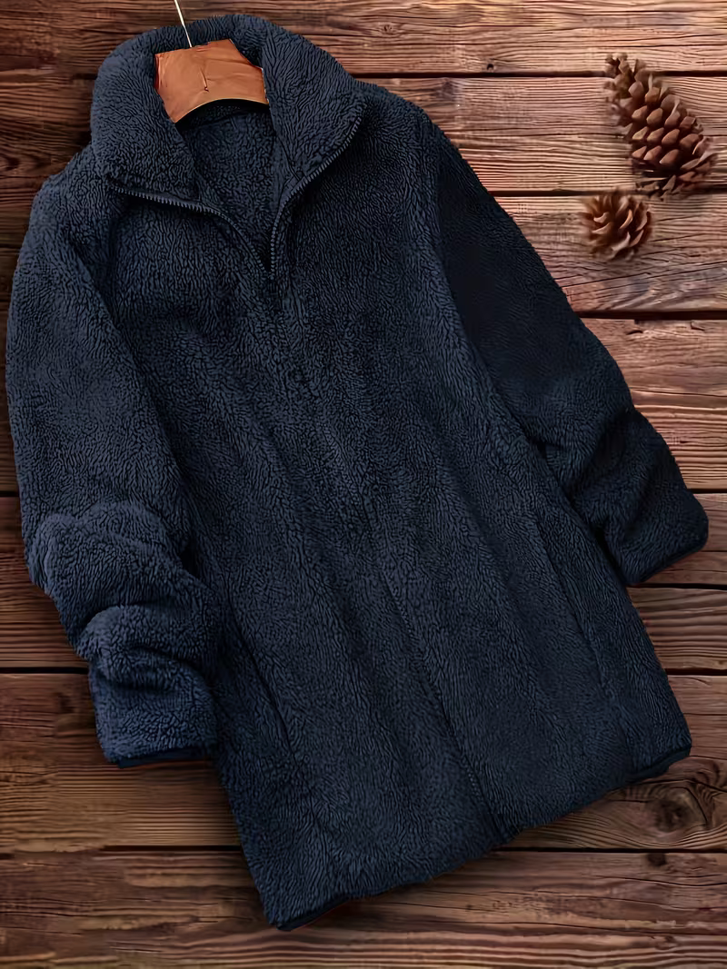 Women's Cosy Zip-Up Teddy Fleece Coat