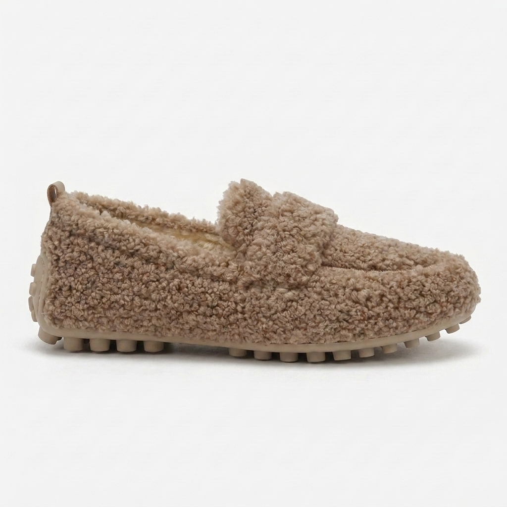 Women's Shearling Loafers – Cozy Fleece Slip On Comfort Shoes