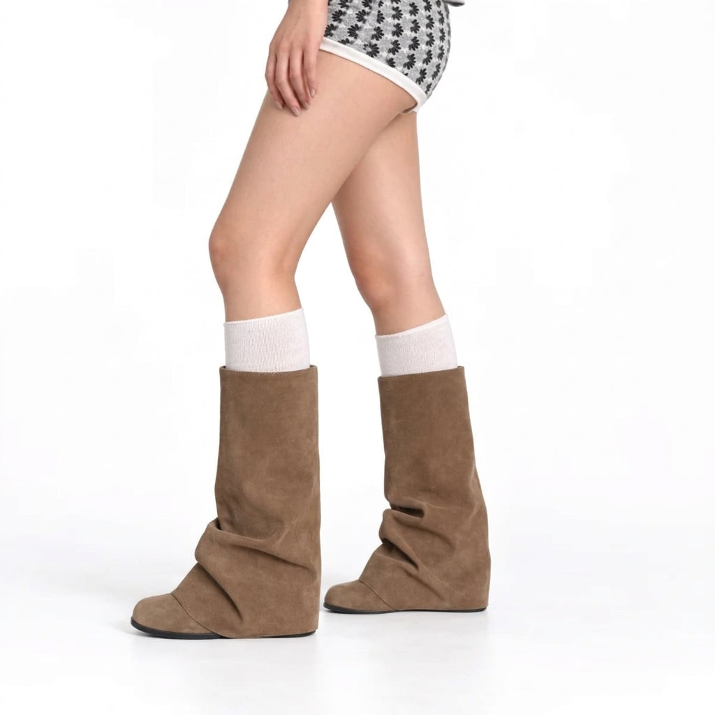Women's Chic Suede Slouch Boots
