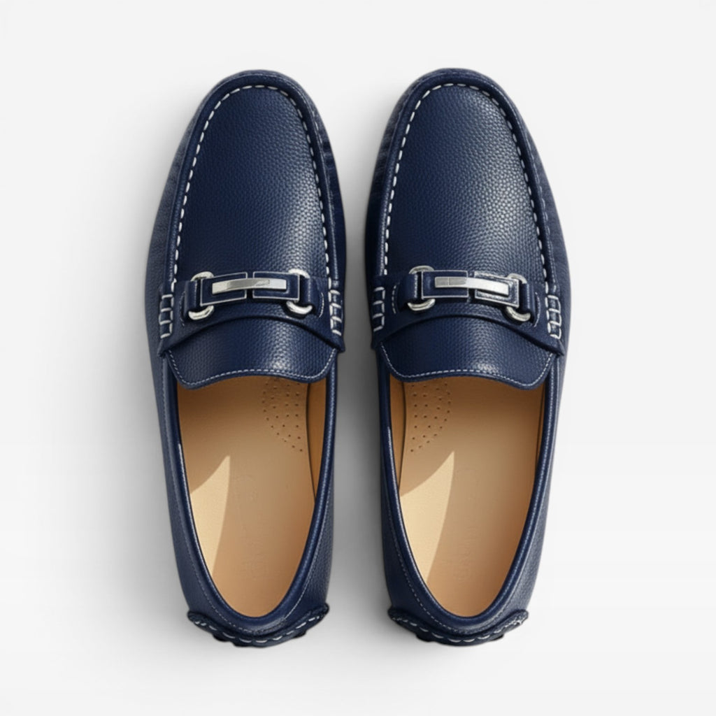 Mocassins conducteur en cuir pour hommes – Chaussures classiques à enfiler, style décontracté chic
