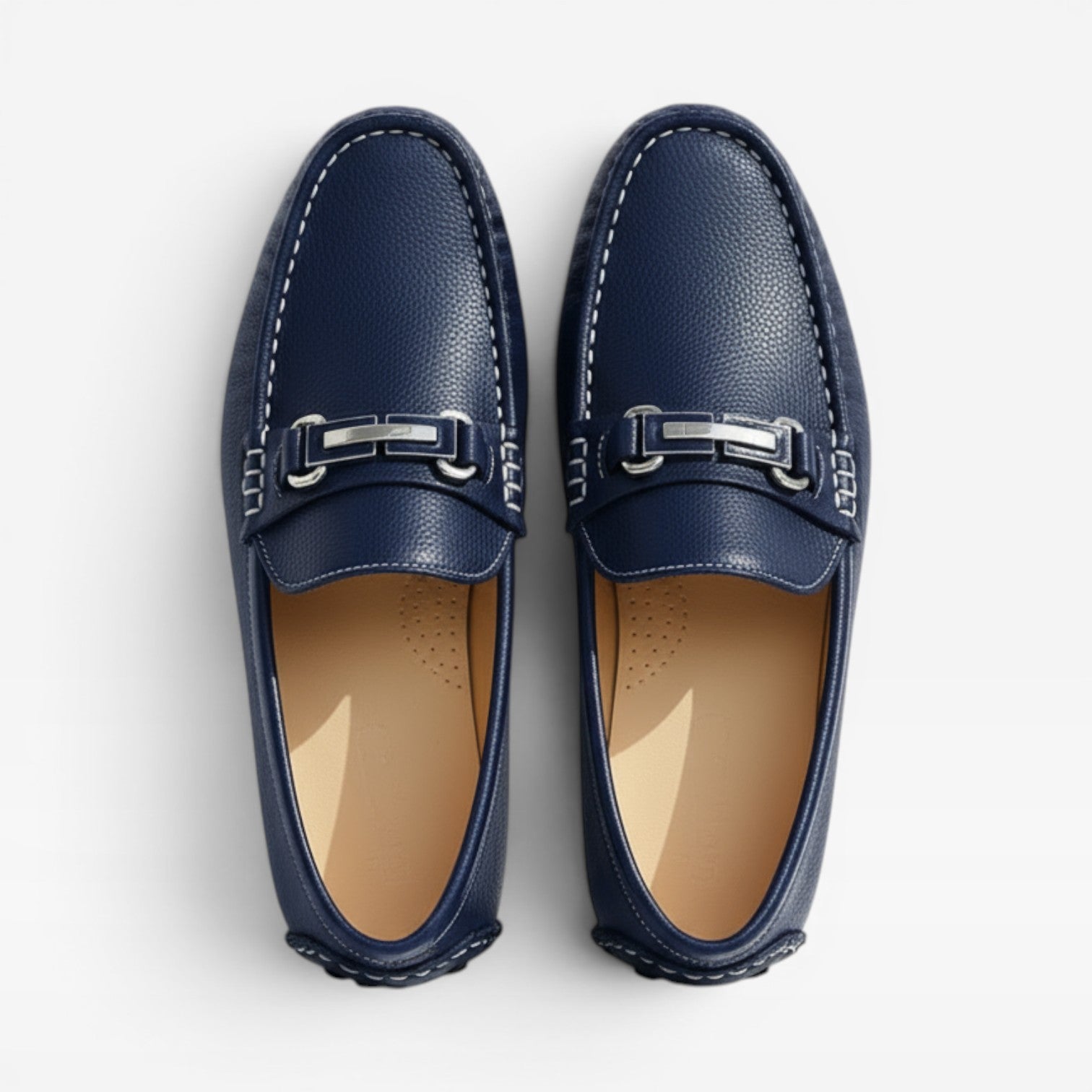 Mocassins conducteur en cuir pour hommes – Chaussures classiques à enfiler, style décontracté chic