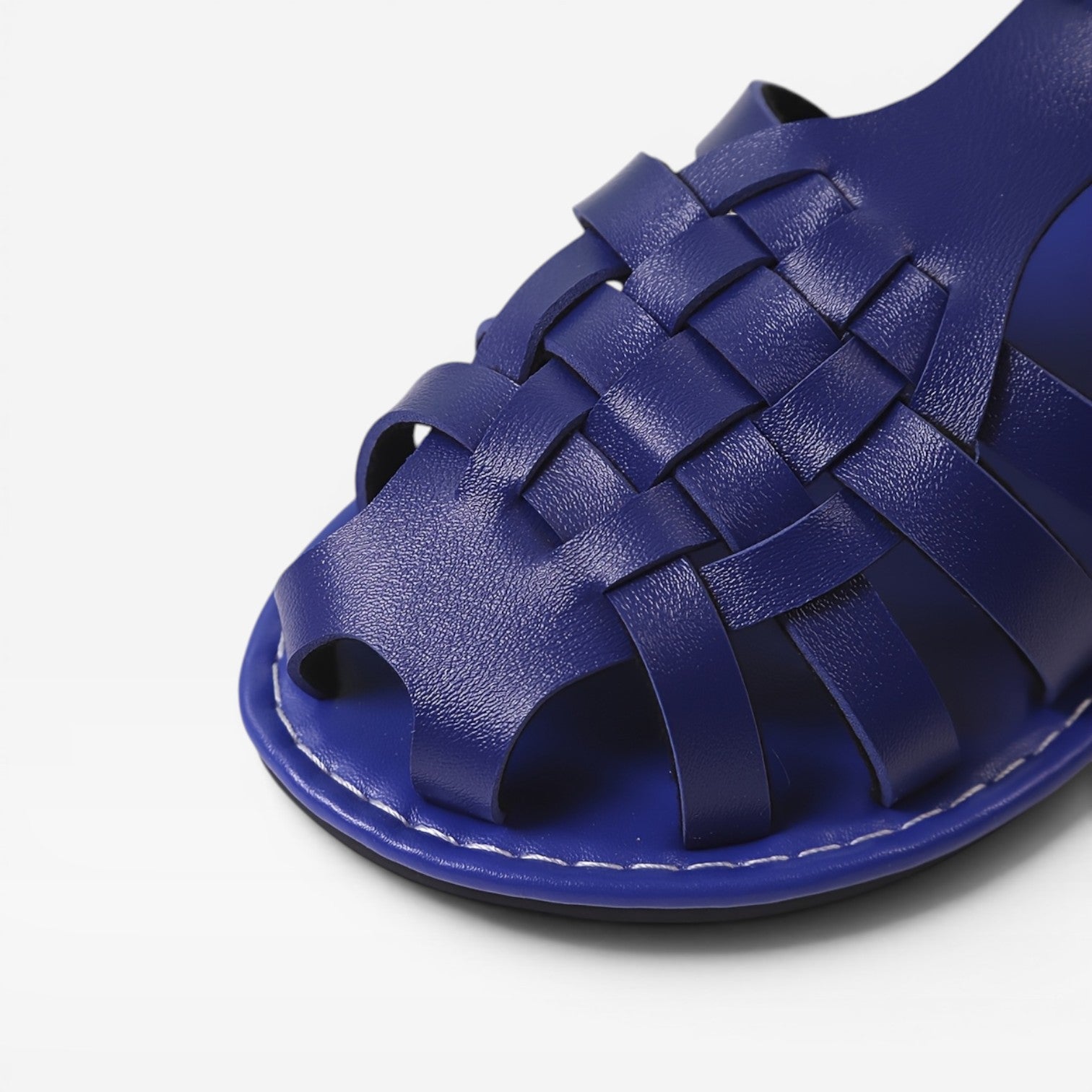 Women's Boho Fisherman Sandals – Woven Closed Toe Flat Summer Style