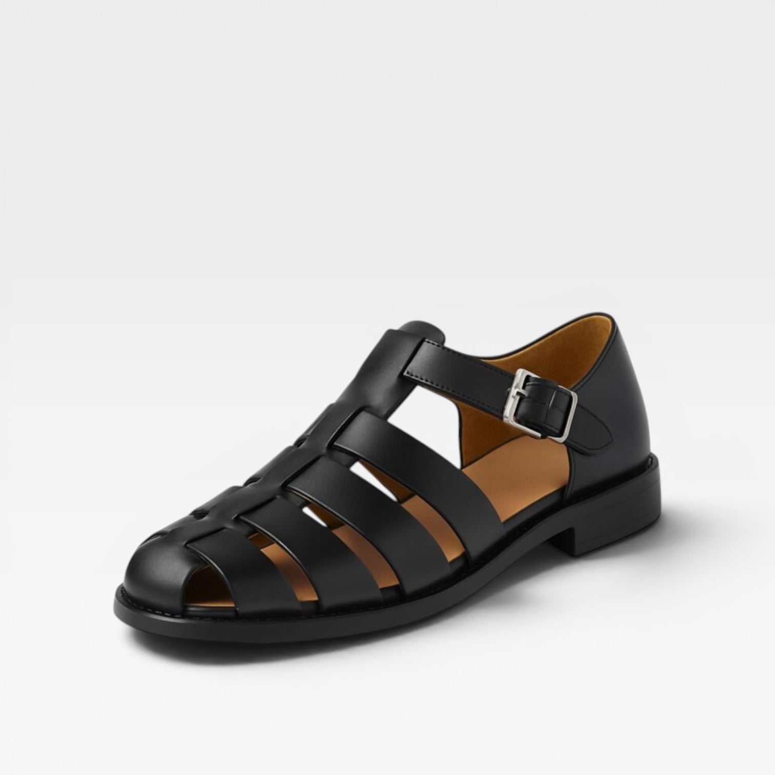 Sandales de pêcheur en cuir pour hommes – Style estival classique à bout fermé  