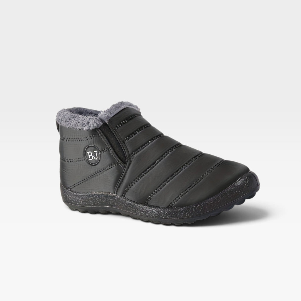 Women's Quilted Winter Boots – Fur Lined Waterproof Slip On Ankle Boots