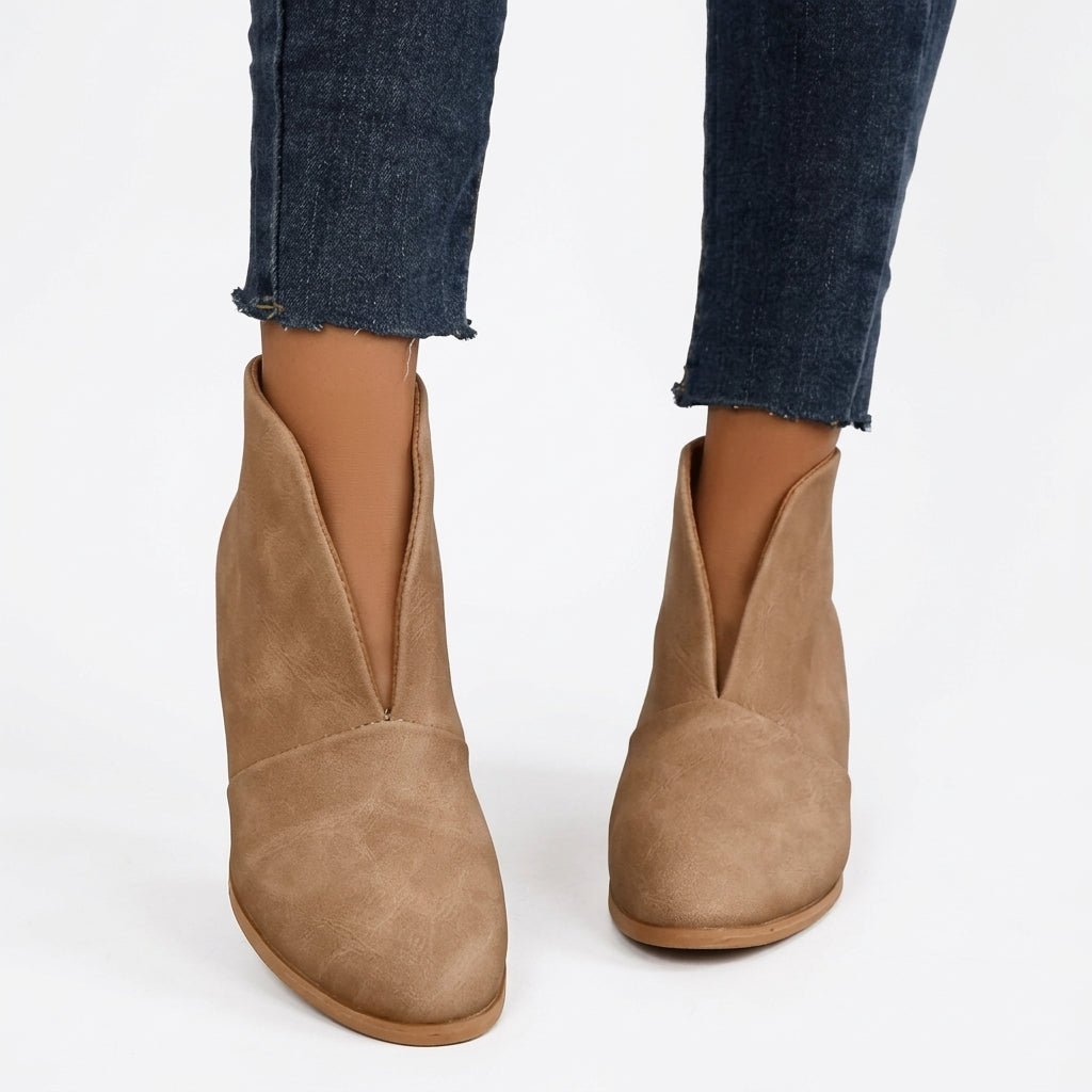 Women's Effortless Slip-On Heeled Ankle Boots