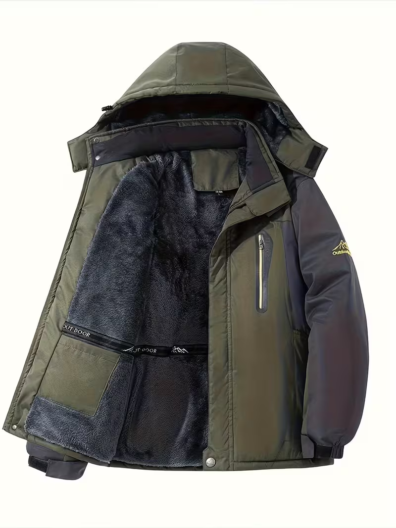 Men's Cosy Windproof Hooded Outdoor Ski Jacket