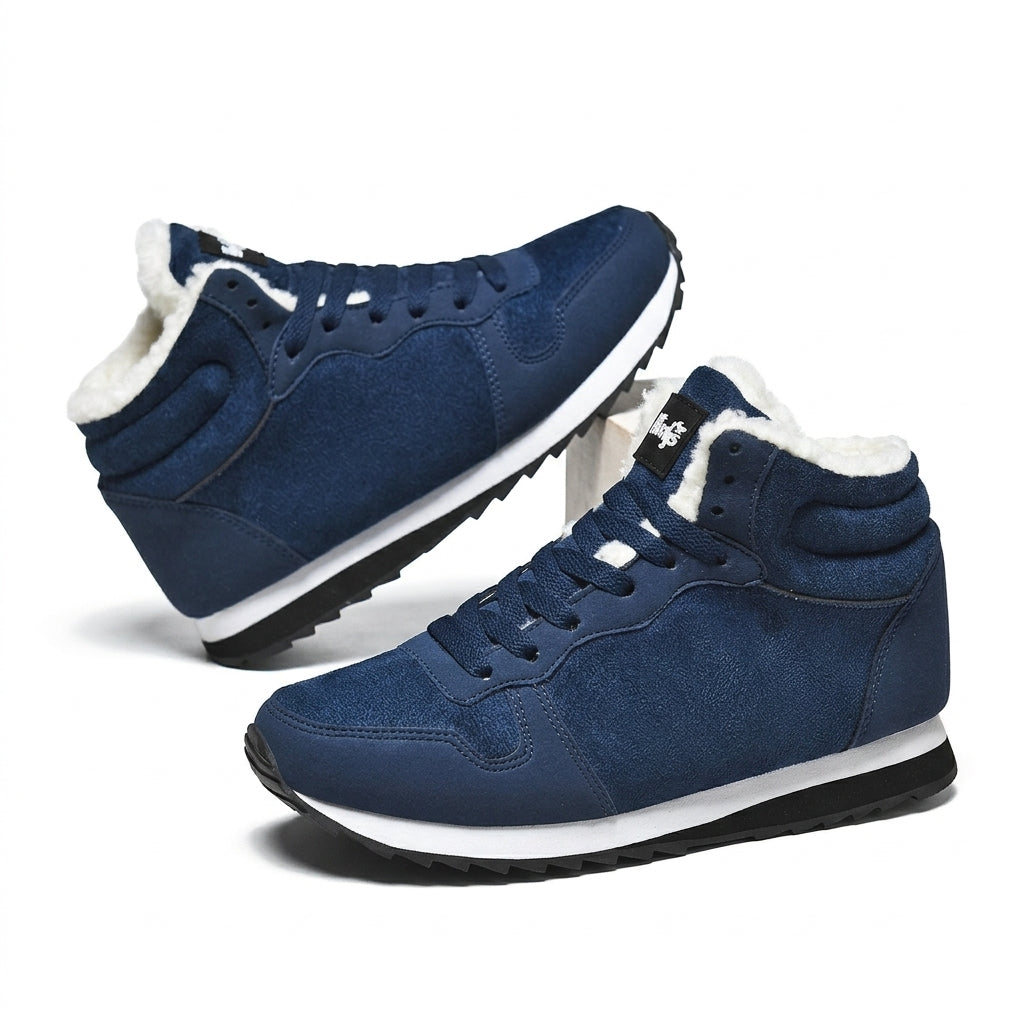 Men's Cosy Warm-Lined High-Top Trainers