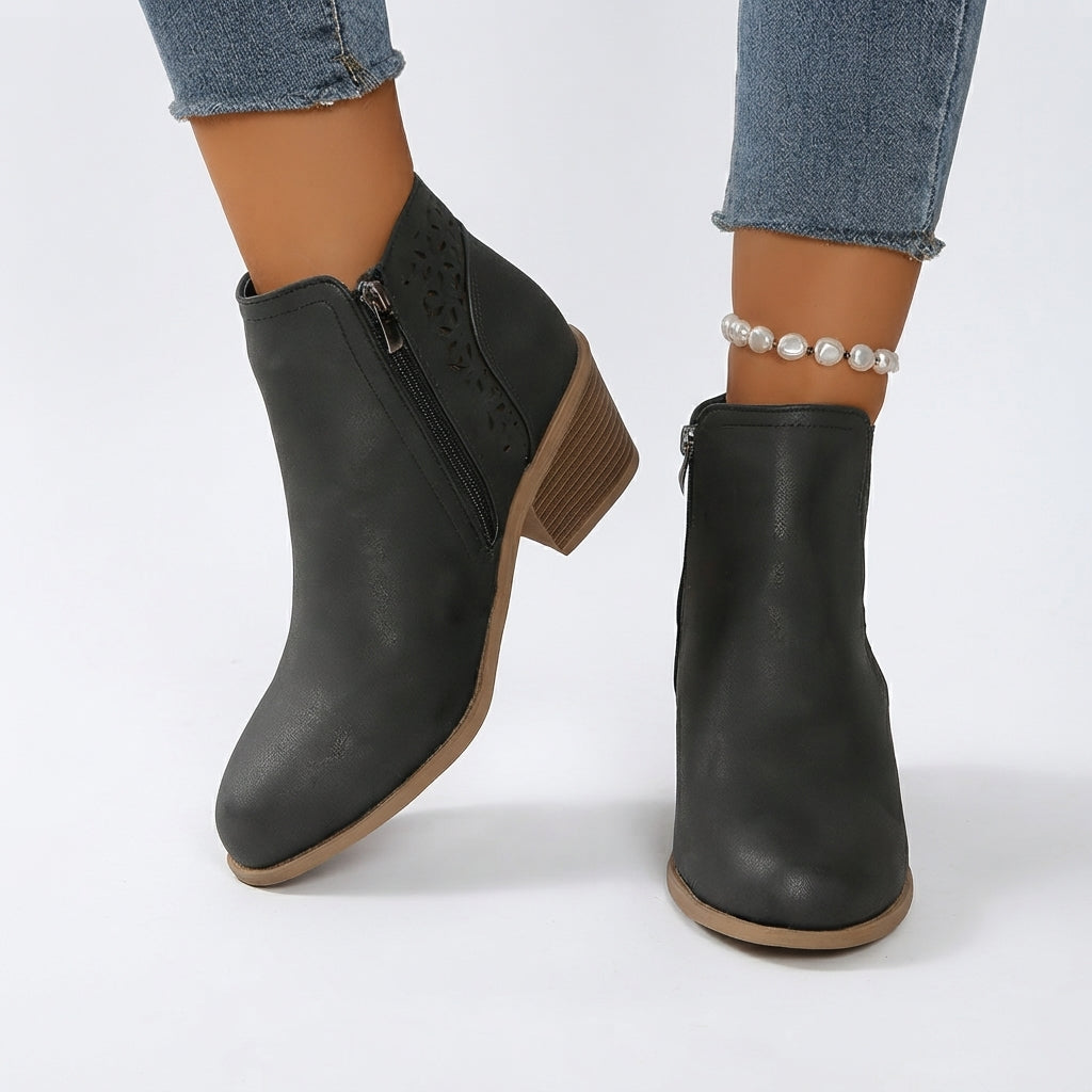 Women's Easygoing Orthopedic Heeled Ankle Boots