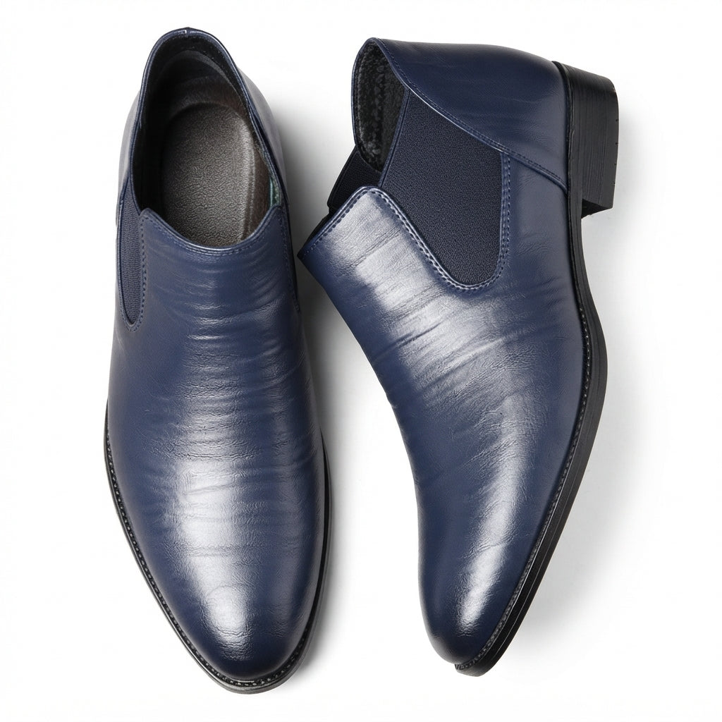Men's Polished Pointed Toe Chelsea Boots
