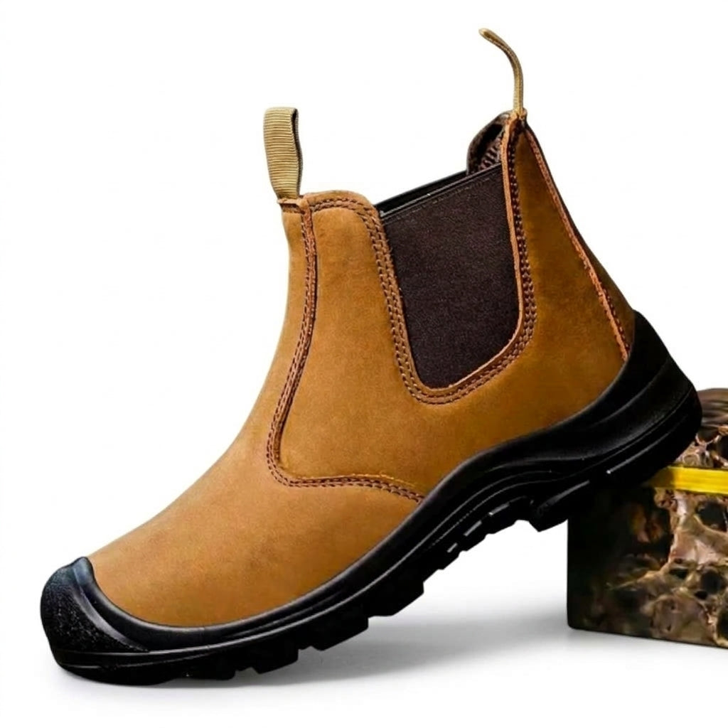 Men's Rugged Leather Chelsea Boots