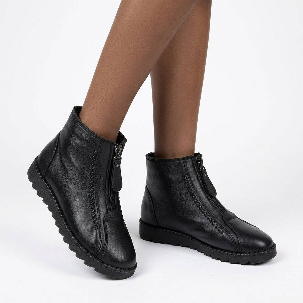 Women's Cosy Leather Ankle Boots