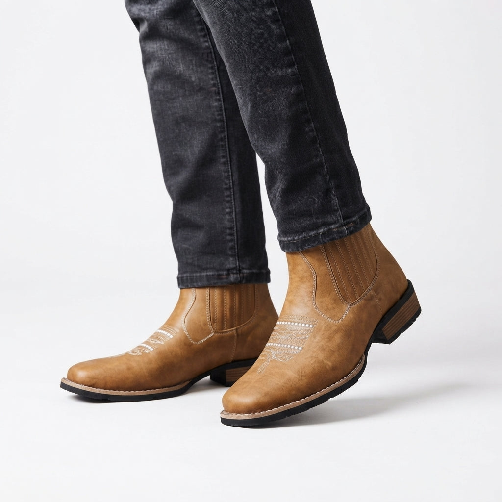 Men's Rugged Leather Chelsea Boots