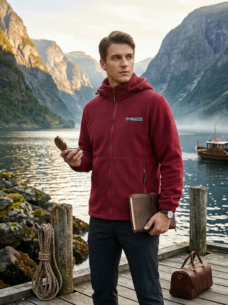 Men's Cosy Fleece-Lined Hooded Jacket