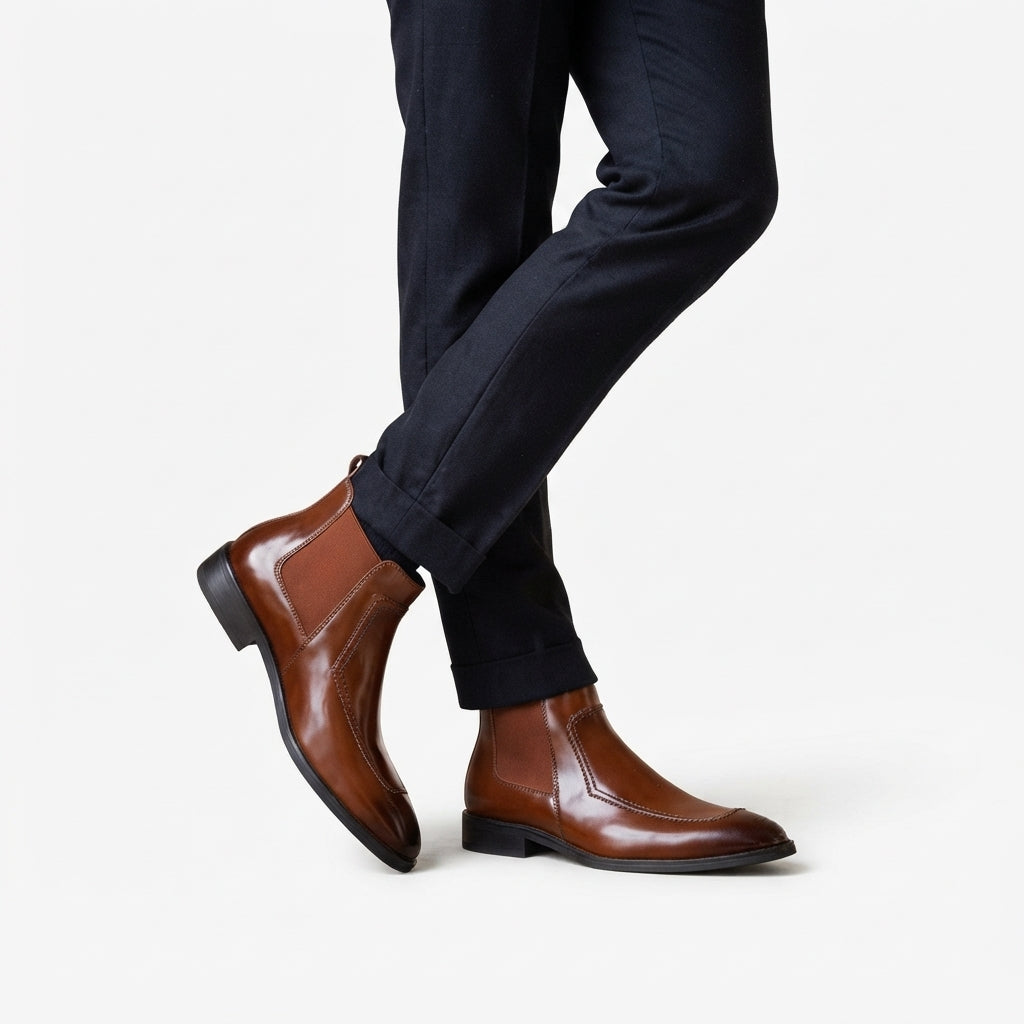 Men's Sophisticated Leather Chelsea Boots