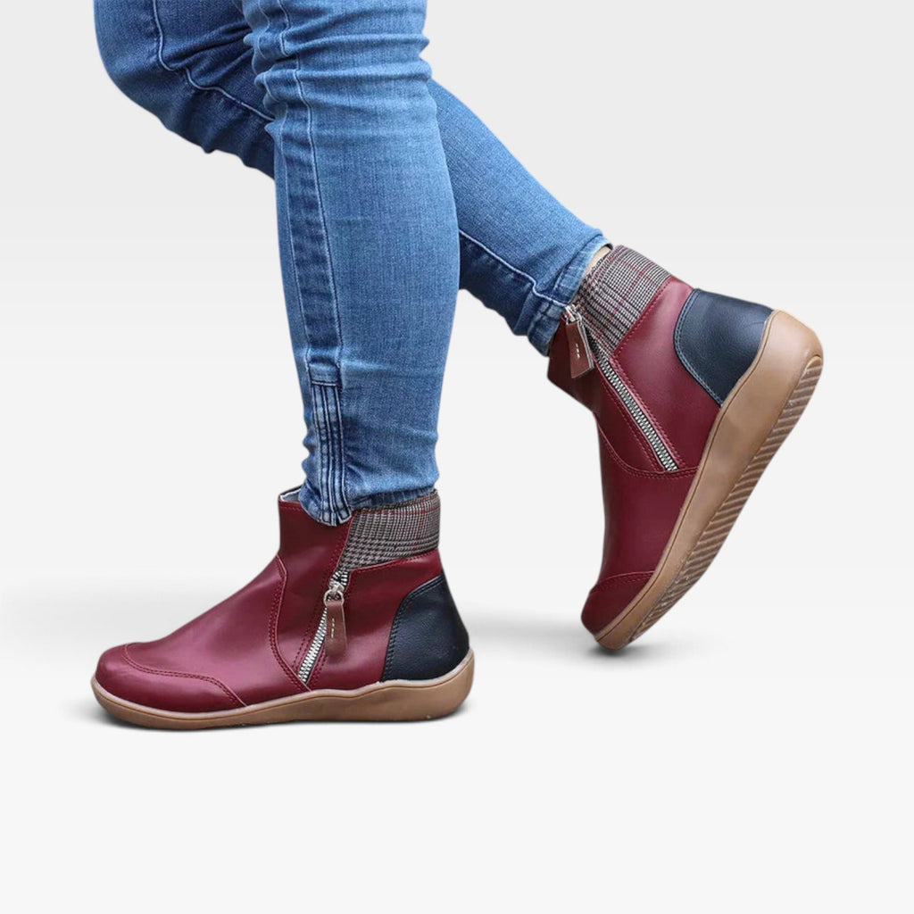 Women's Waterproof Leather Ankle Boots – Orthopedic Shoes