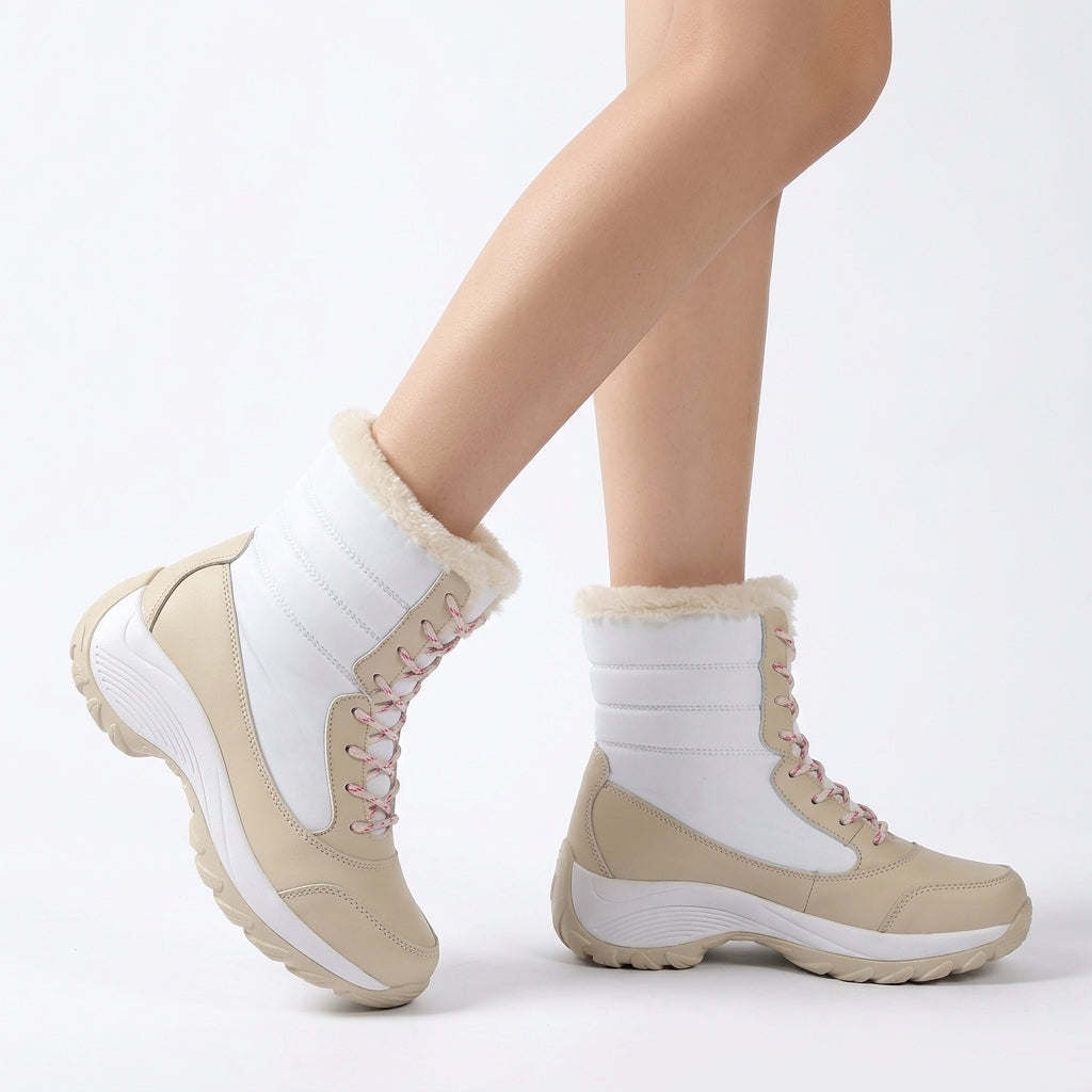 Women's Cosy Platform Lace-Up Snow Boots