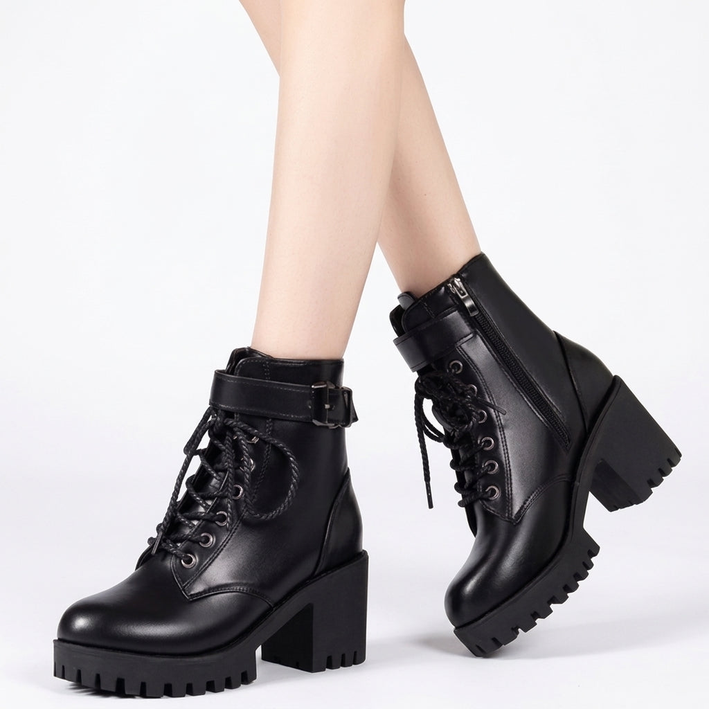 Women's Chic Platform Combat Boots