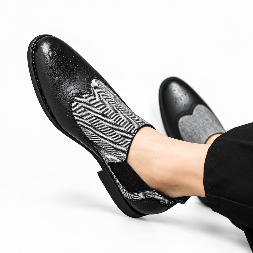 Men's Leather Brogue Loafers