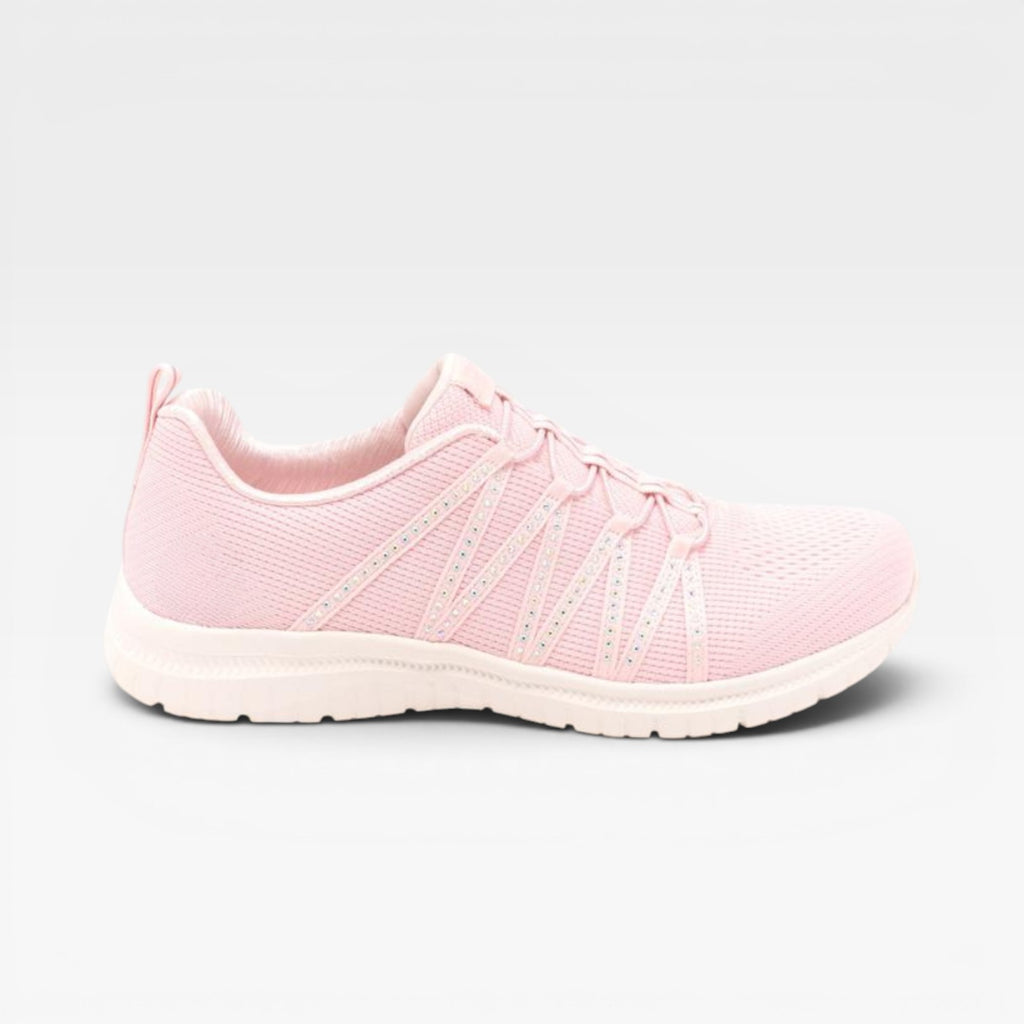 Women's Knit Sparkle Sneakers – Lightweight Slip On Comfort Trainers