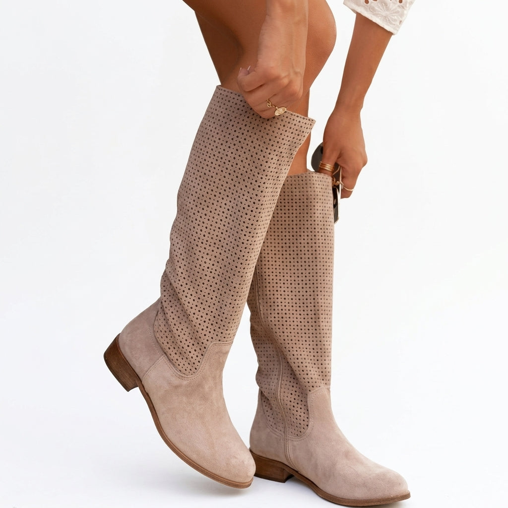 Women's Charming Suede Knee High Boots