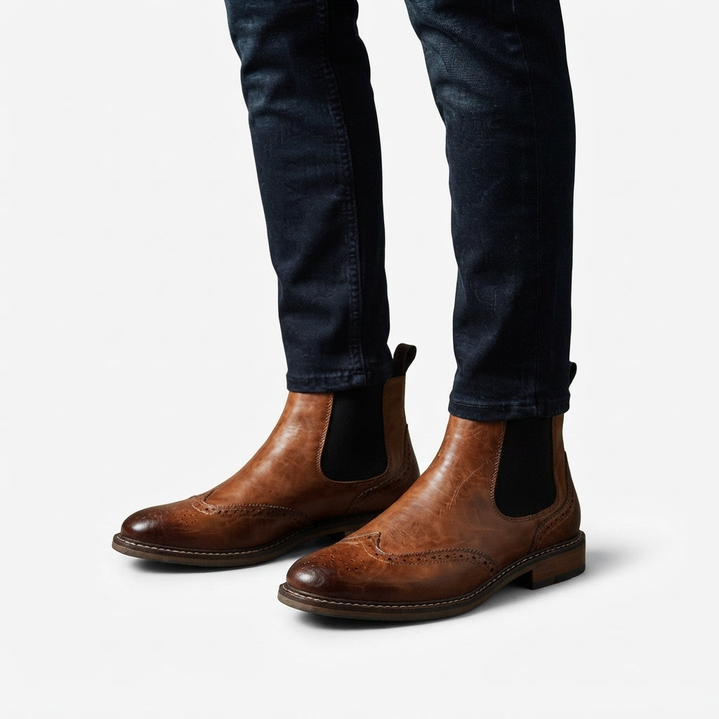 Men's Refined Leather Chelsea Boots