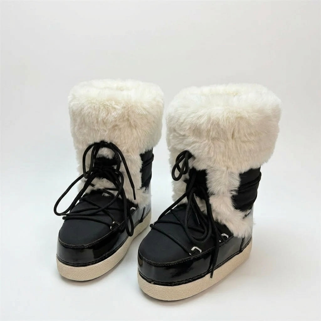Women's Cosy Lace-Up Snow Boots