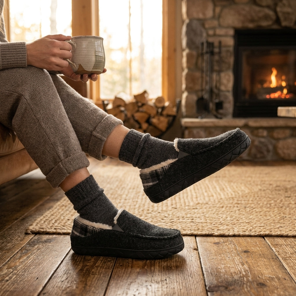 Men's Cosy Moccasin Slippers