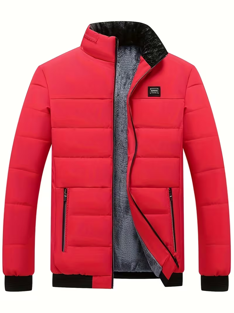 Men's Cosy Padded Stand Collar Jacket