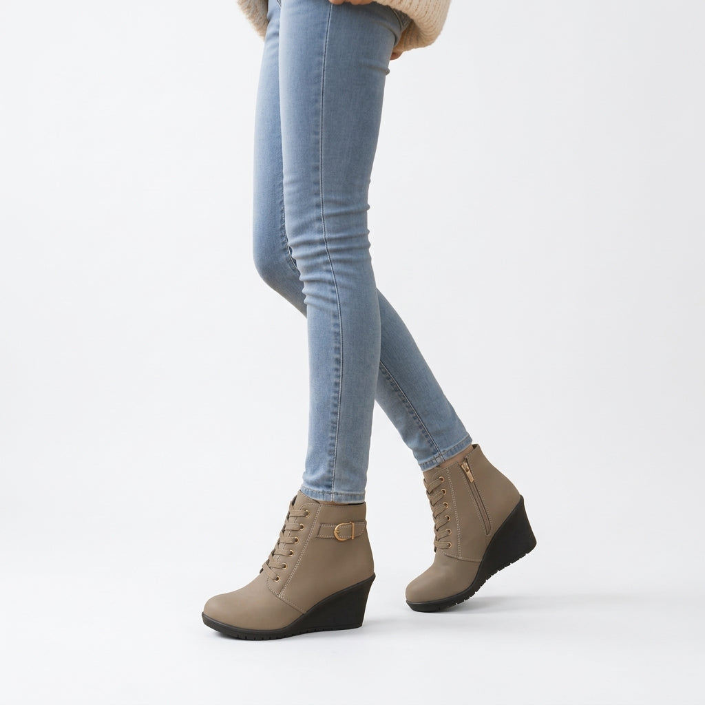 Women's Polished Heeled Ankle Boots