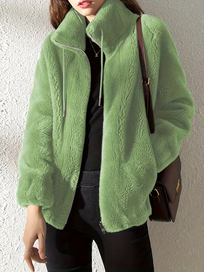 Women's Cosy Stand Collar Faux Shearling Coat