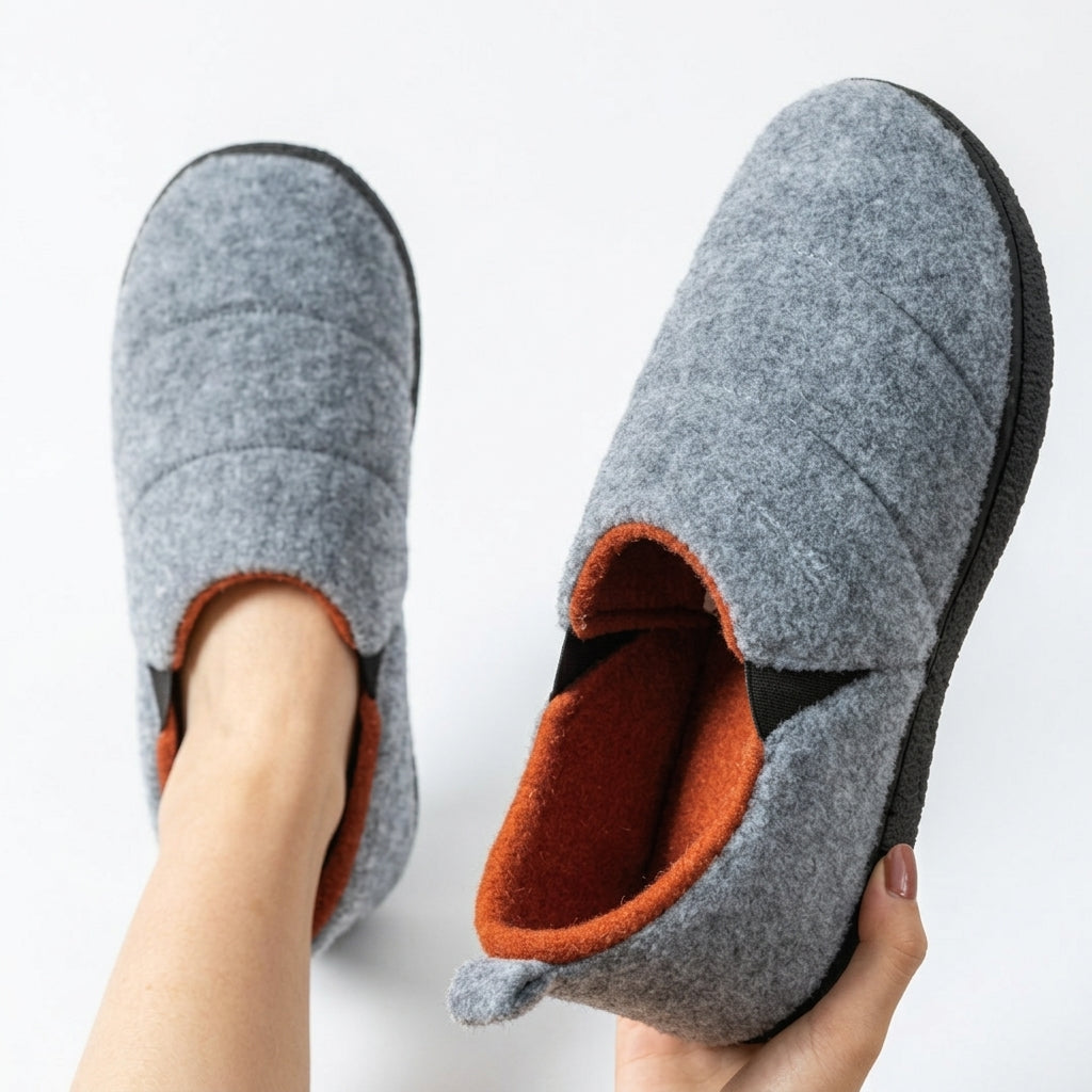 Men's Cosy Closed-Toe Winter Slippers