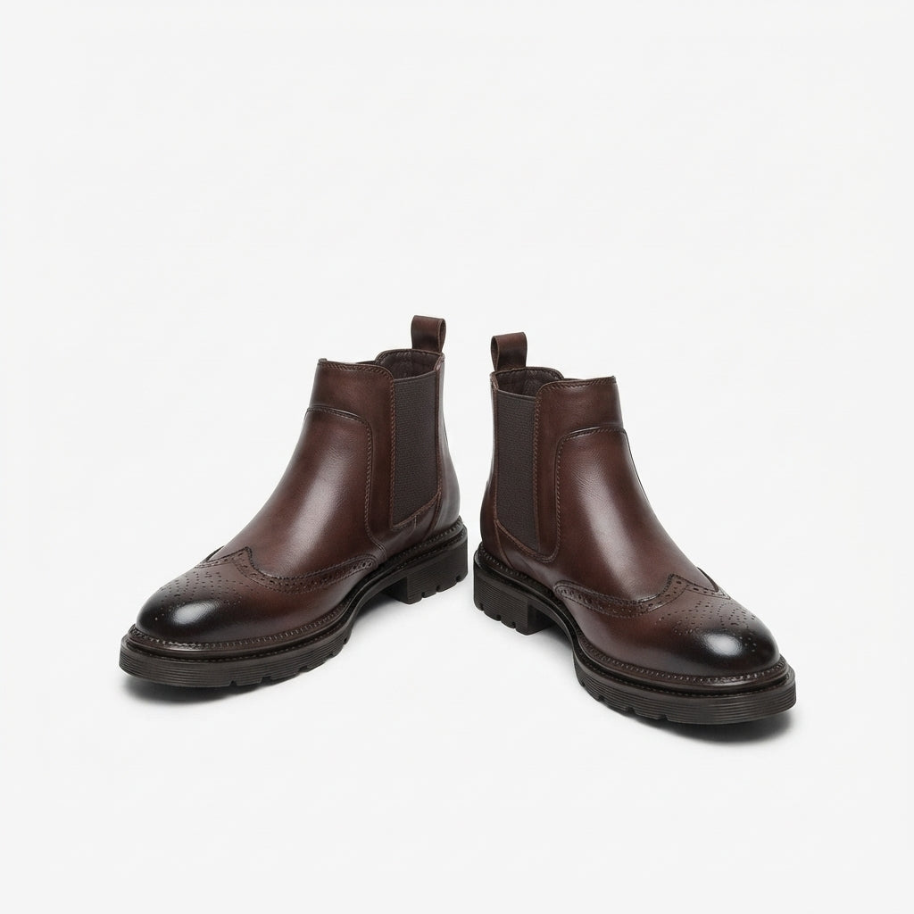 Men's Refined Wingtip Chelsea Boots