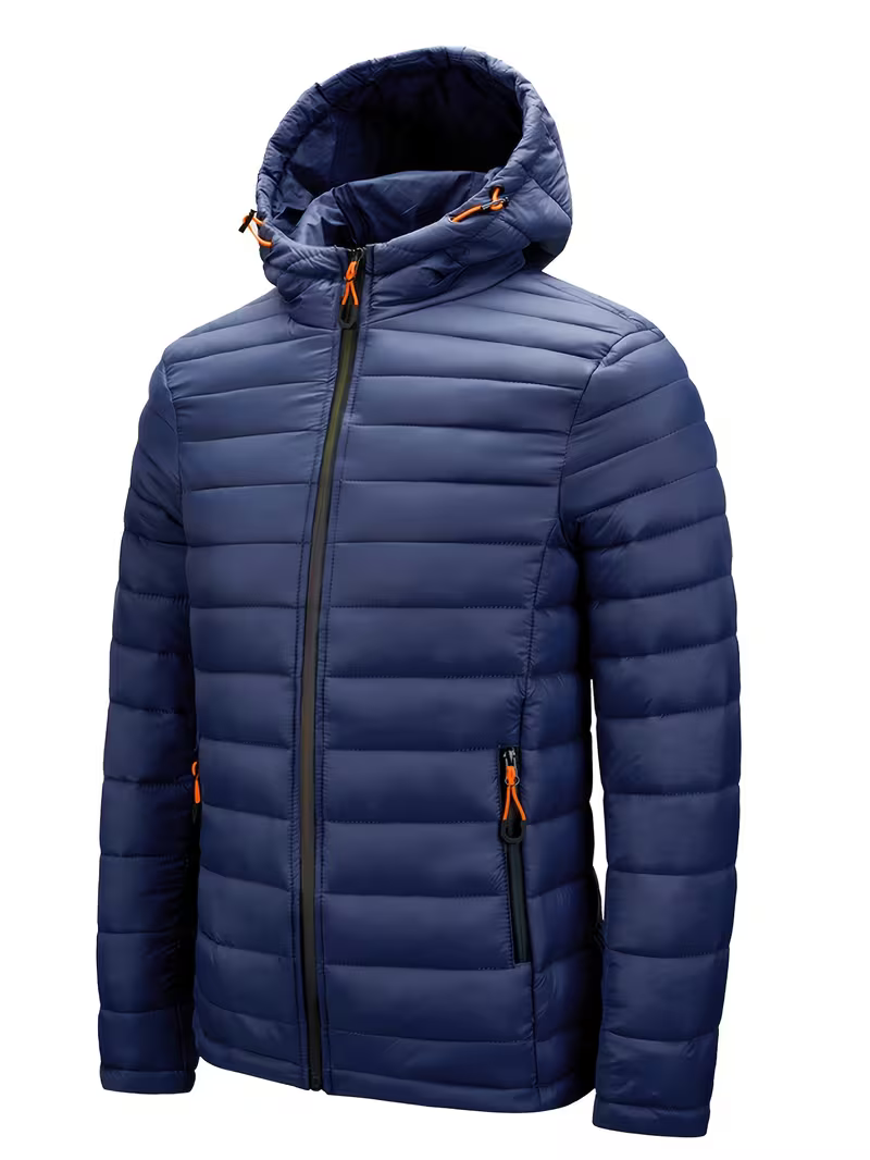 Men's Cosy Quilted Hooded Jacket