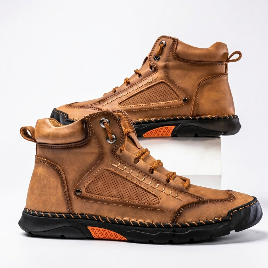 Men's Rugged Leather Combat Boots