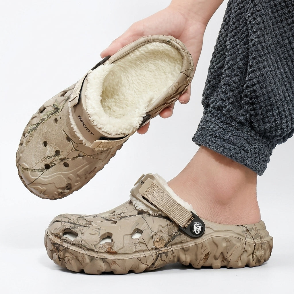 Men's Cosy Fleece-Lined Clog Slippers