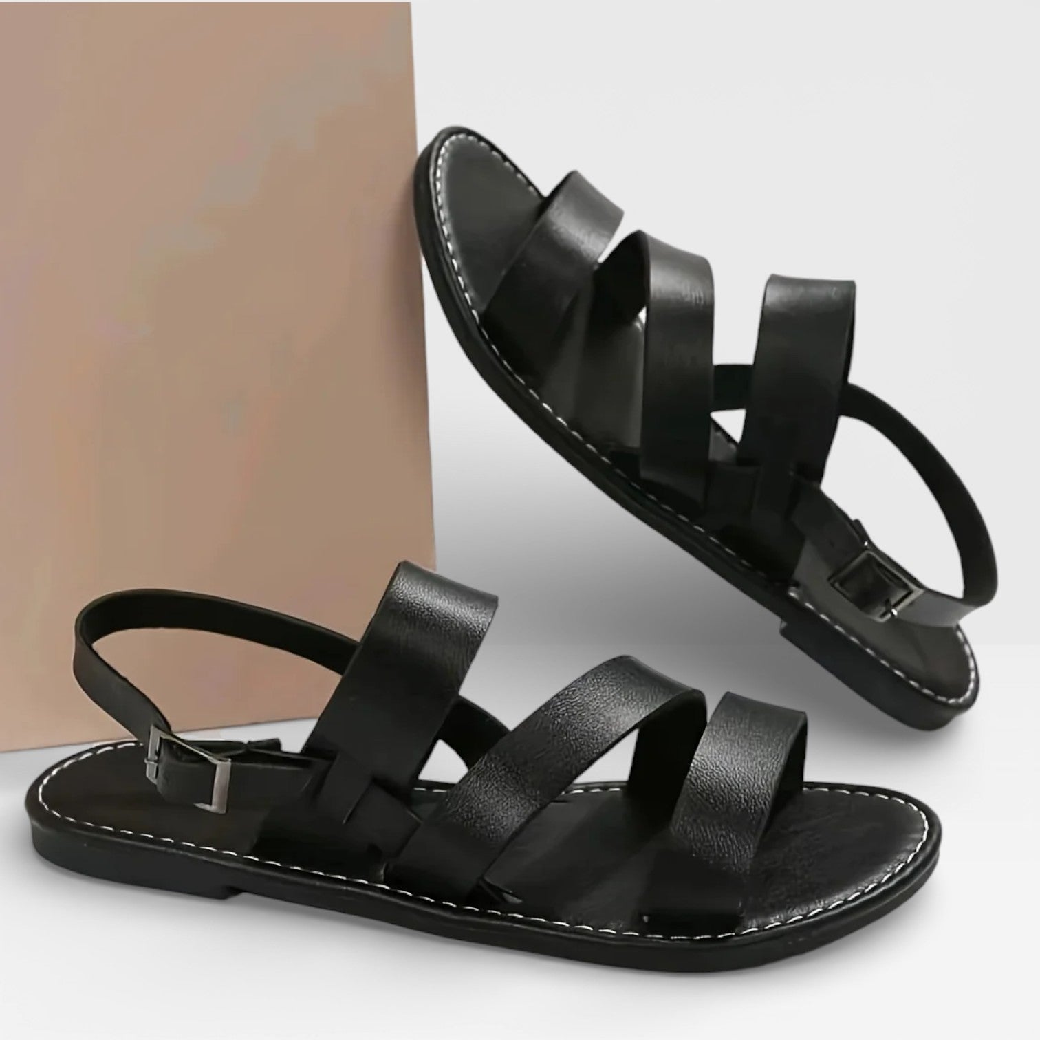 Women’s Elegant Dressy Flat Sandals – Open Toe