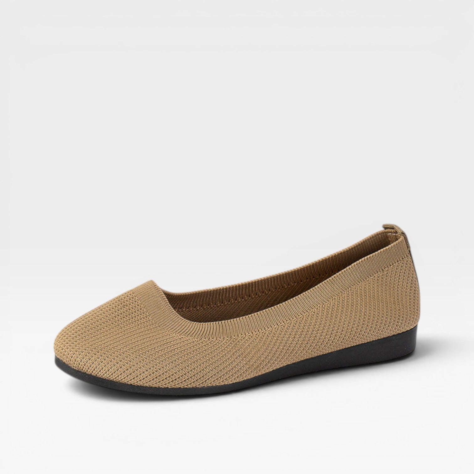 Women's Knit Ballet Flats – Cushioned Slip On Round Toe Shoes
