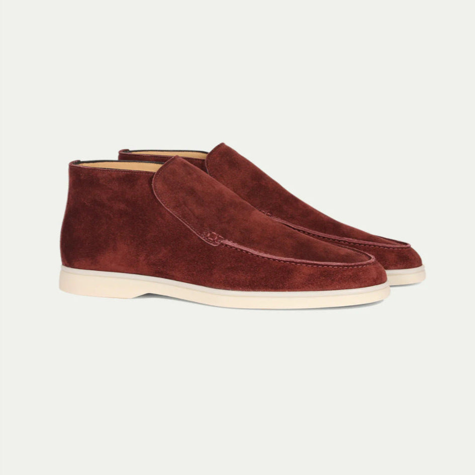 Men's Classic Suede Loafer Boots – Comfortable Slip-On Fit