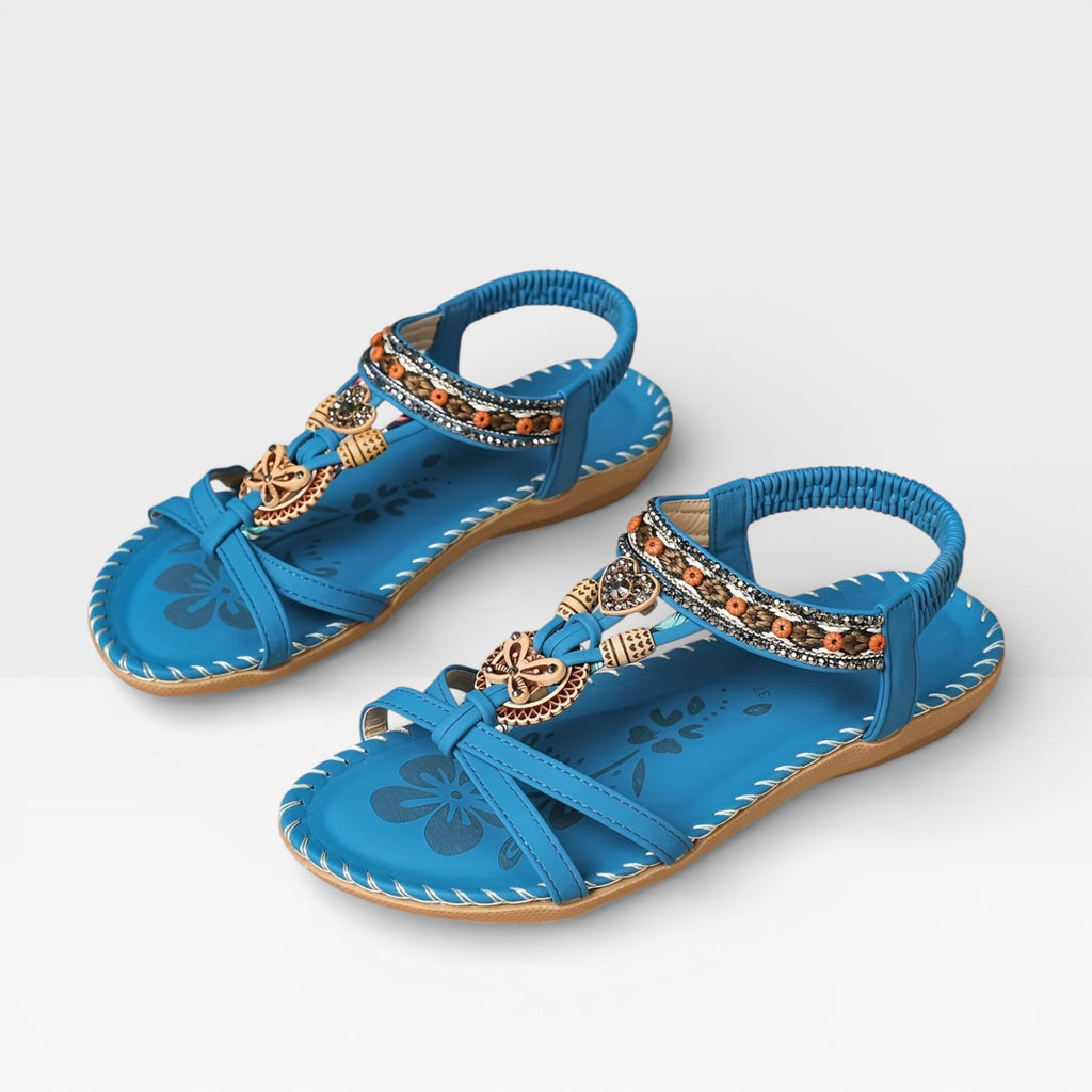 Women’s Boho Summer Sandals – Cushioned Walking Sole