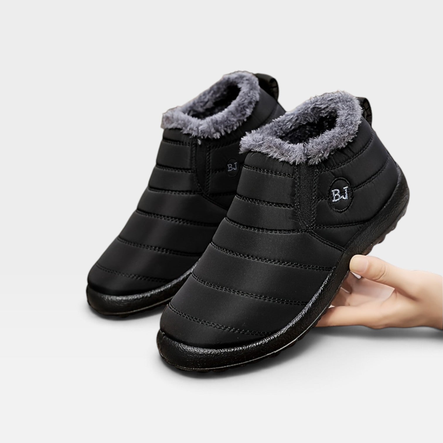 Women's Quilted Winter Boots – Fur Lined Waterproof Slip On Ankle Boots