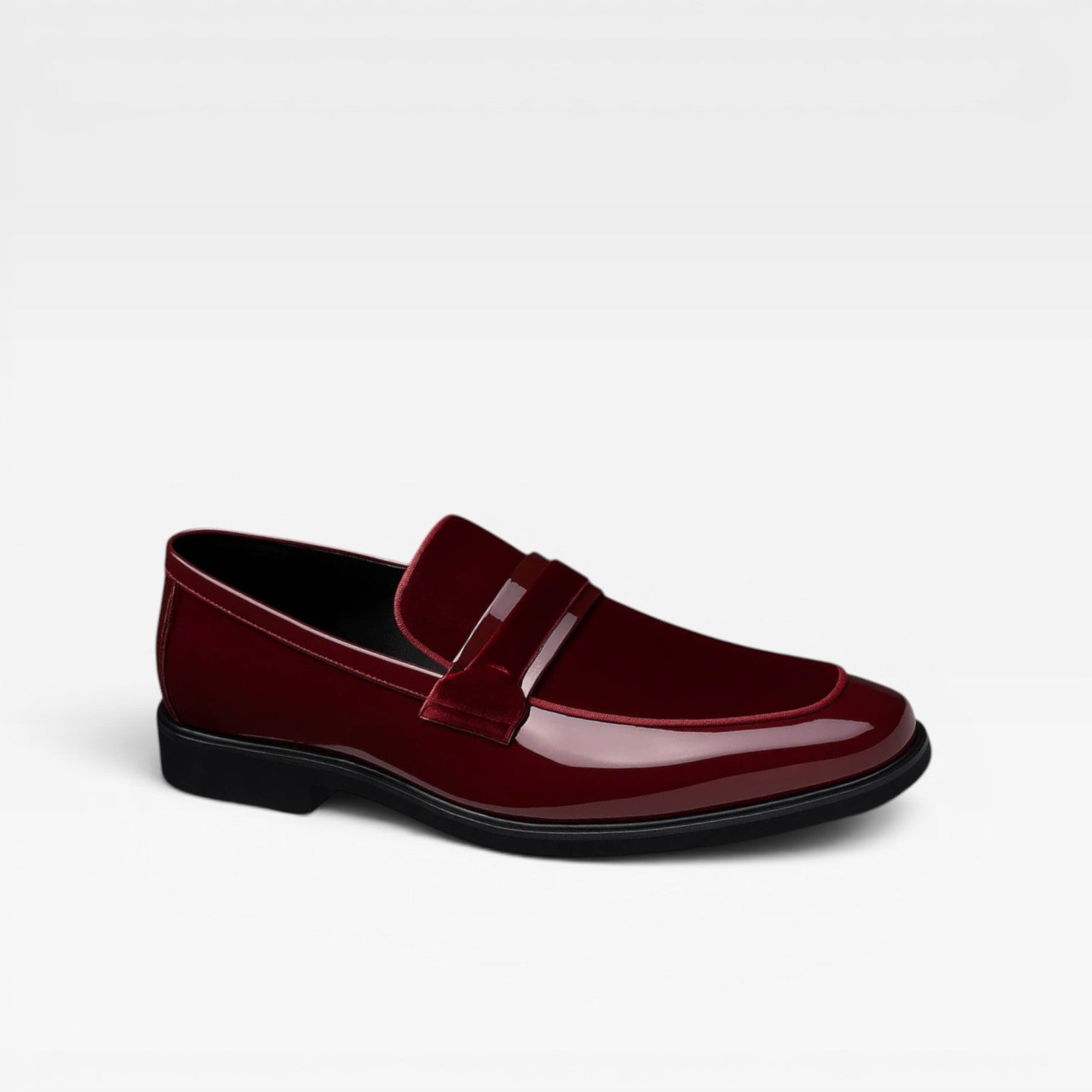 Men's Patent Leather Penny Loafers – Elegant Slip On Formal Dress Shoes