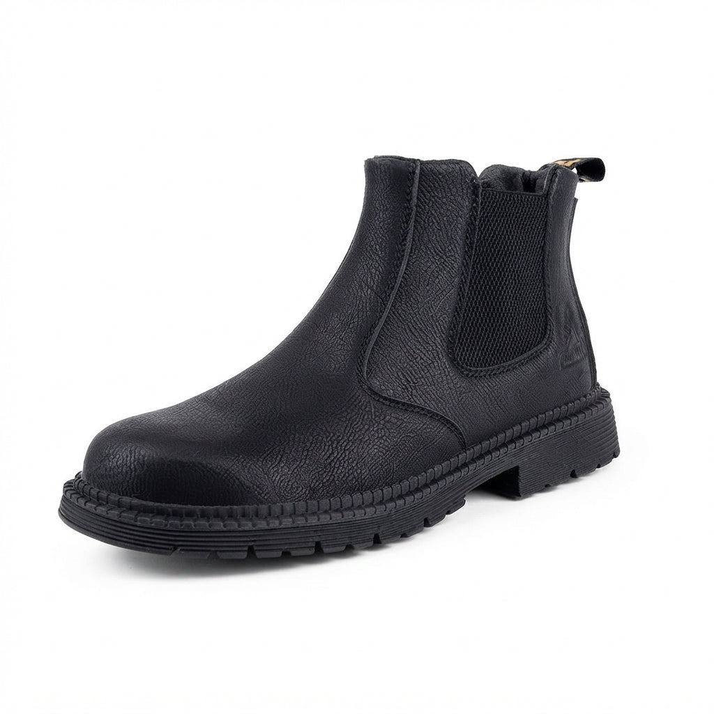 Men's Rugged Leather Chelsea Work Boots