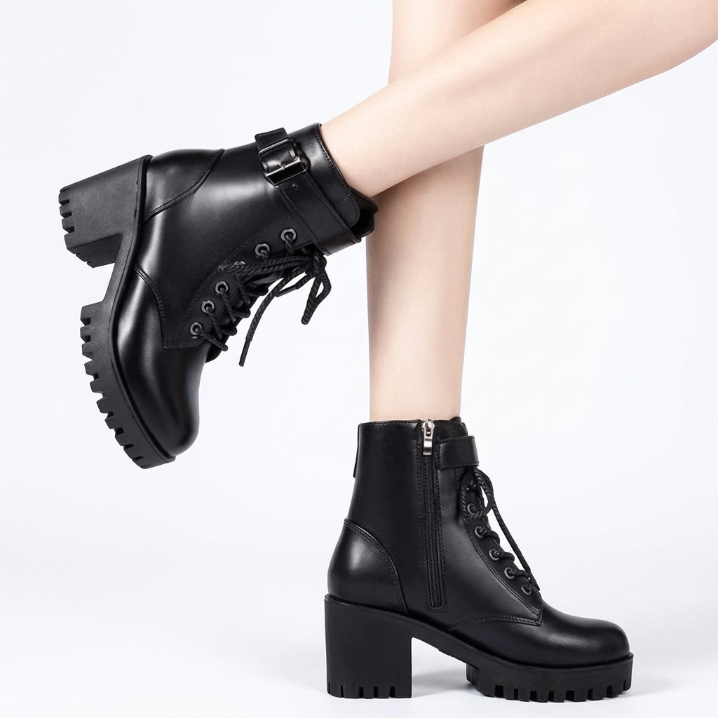 Women's Chic Platform Combat Boots