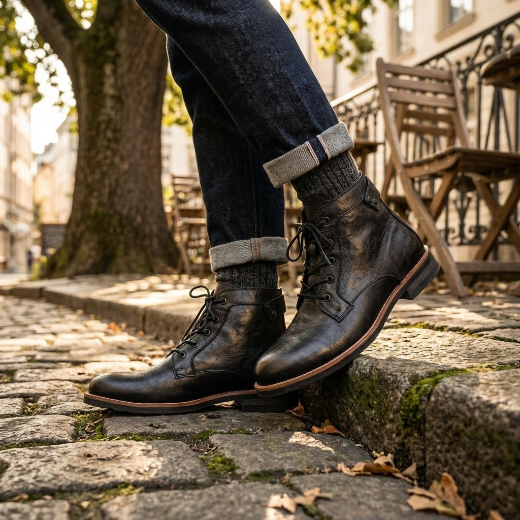 Men's Classic Leather Ankle Boots