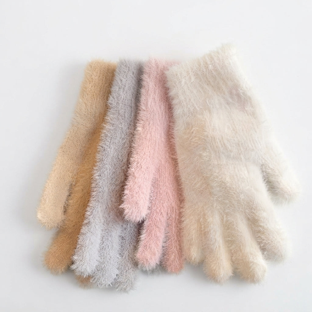 Women's Cosy Plush Five-Finger Winter Gloves